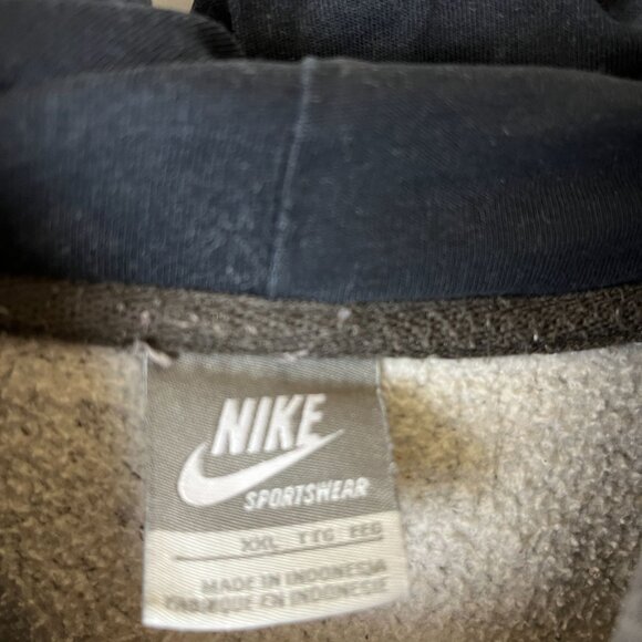 Nike Hoodie Vintage Y2K Gray XL Embroidered Pullover Unisex - Picture 4 of 10